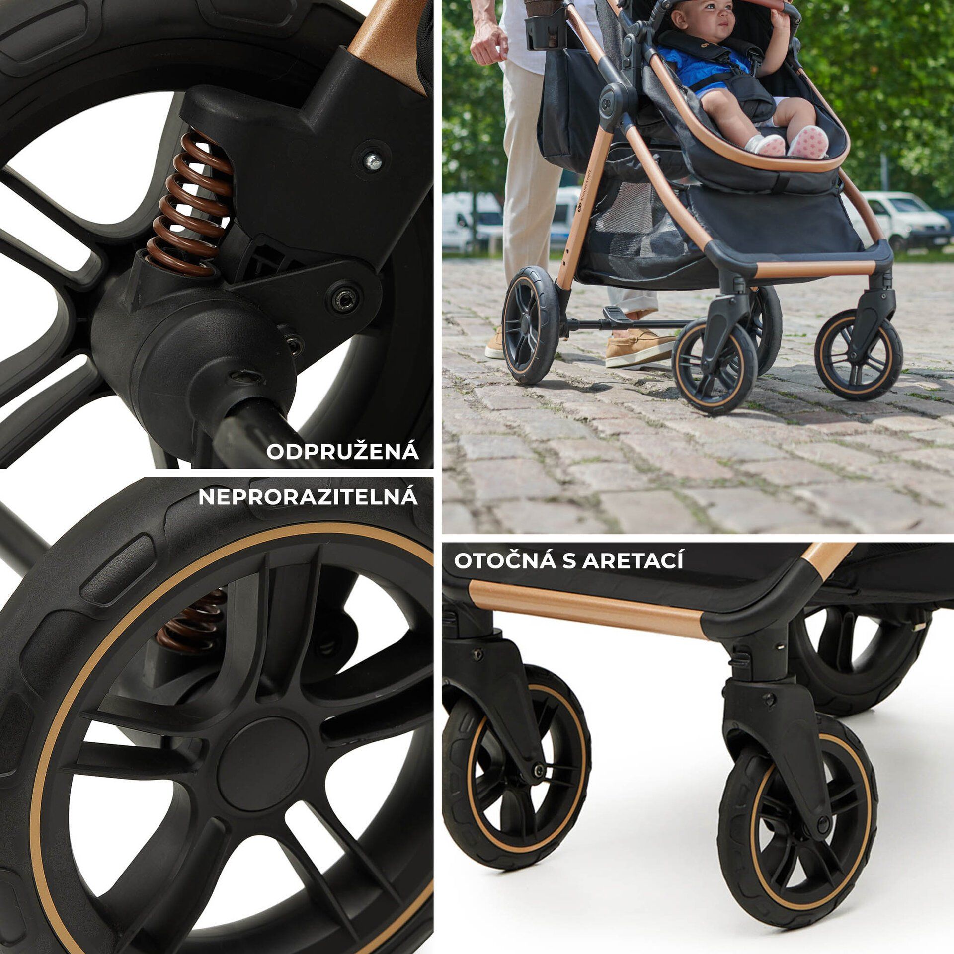 Kinderkraft Kočárek kombinovaný 3v1 Esme Pro Moonlight Grey