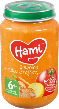 Hami masozeleninový příkrm Zelenina krůta rajčata, 8+ 200 g