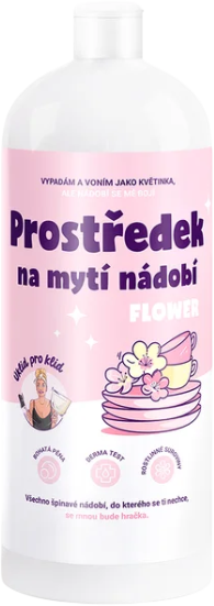 Úklid pro klid Prostředek na mytí nádobí Flower 1 l