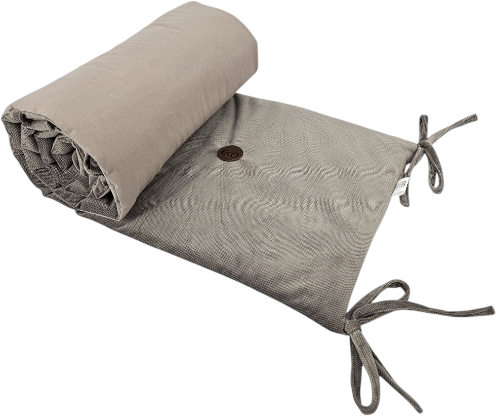 EKO Mantinel do postýlky bavlněný Velvet Dark Beige 360 cm