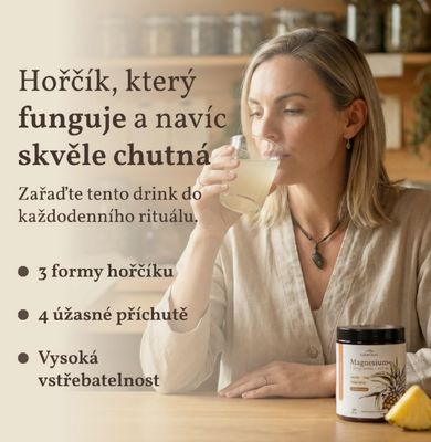 Herbyway Magnesium 3 formy hořčíku 1 200 mg, příchuť ananas