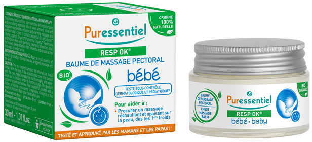Puressentiel Masážní balzám na hrudník pro miminka od 6 měsíců Baby Resp'OK® 30 ml