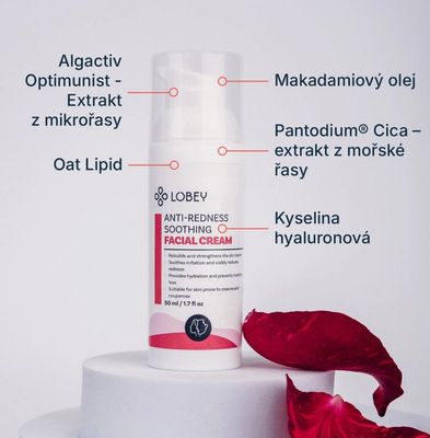 Lobey Zklidňující krém na začervenání pleti 50 ml