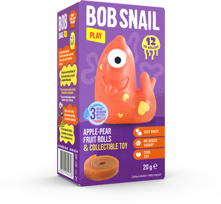 Šnek BOB jablko-hruška s hračkou 20 g