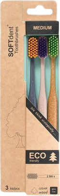 SOFTdent ECO zubní kartáček medium 3 ks