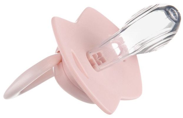 Canpol babies Set symetrických silikonových dudlíků 6-18m Bonjour Paris růžový 2 ks