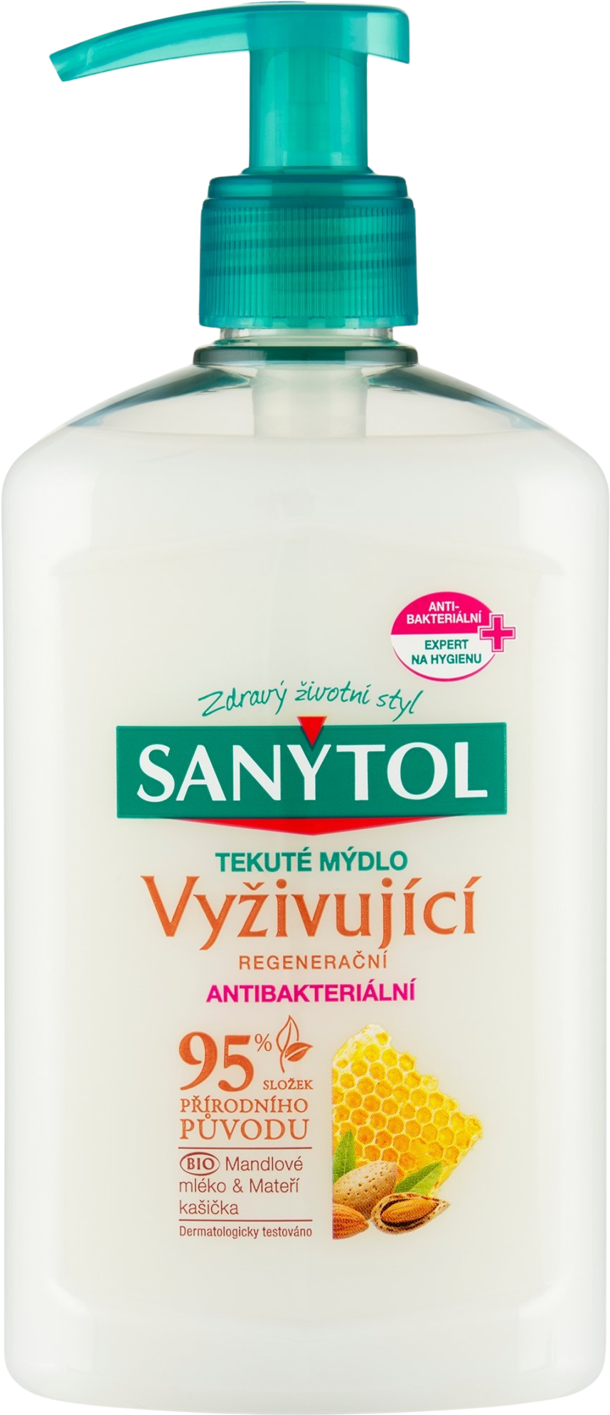 Sanytol Dezinfekční mýdlo vyživující - Mandlové mléko & Mateří kašička 250 ml