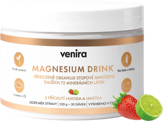 Venira Magnesium drink jahoda+limetka 120 g