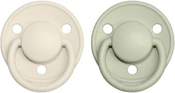 BIBS De Lux dudlíky z přírodního kaučuku - velikost 1 Ivory / Sage 2 ks