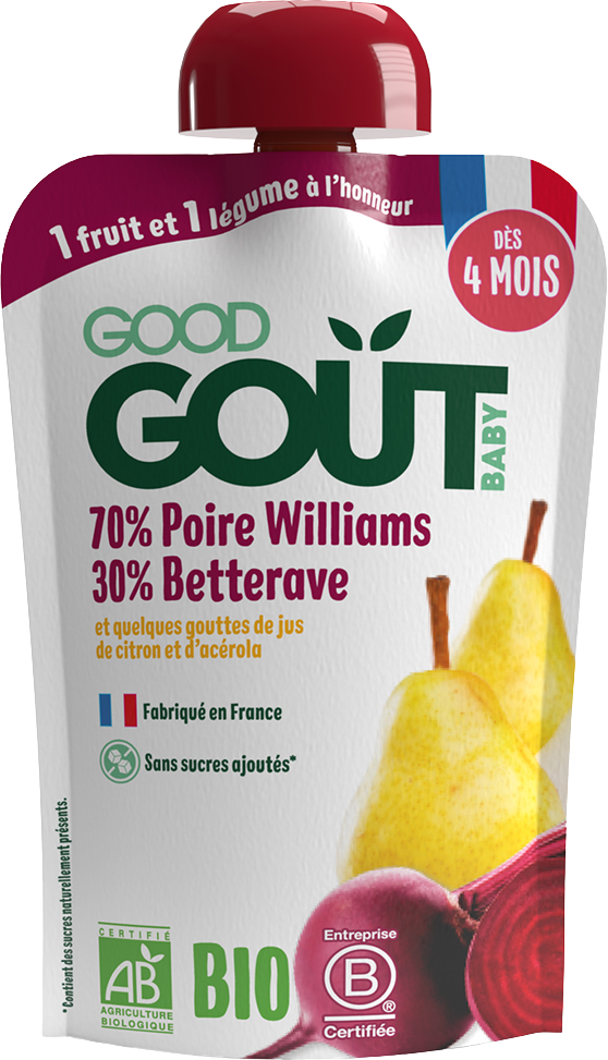 Good Goût BIO Hruška Williams s červenou řepou 120 g