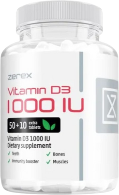 Zerex Vitamín D 1000IU, 60 tablety