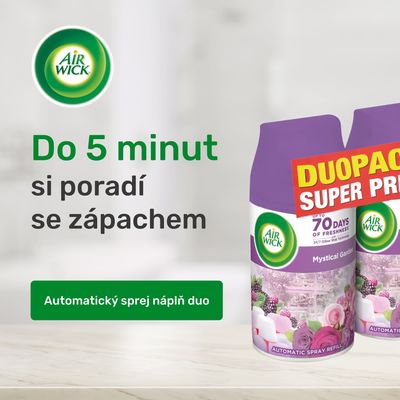 Airwick Náplň do automatického difuzéru Freshmatic DUO Tajemná zahrada 2ks 2 x 250 ml