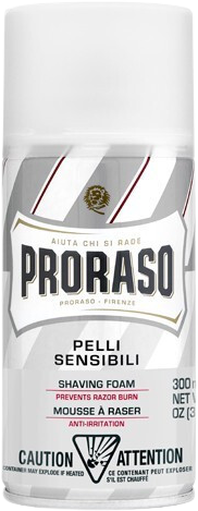 Proraso Pěna na holení pro citlivou pokožku se zeleným čajem White 300 ml