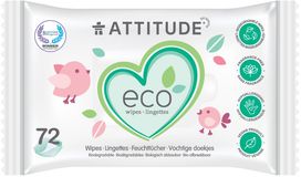 Attitude Vlhčené ubrousky bez vůně 72 ks