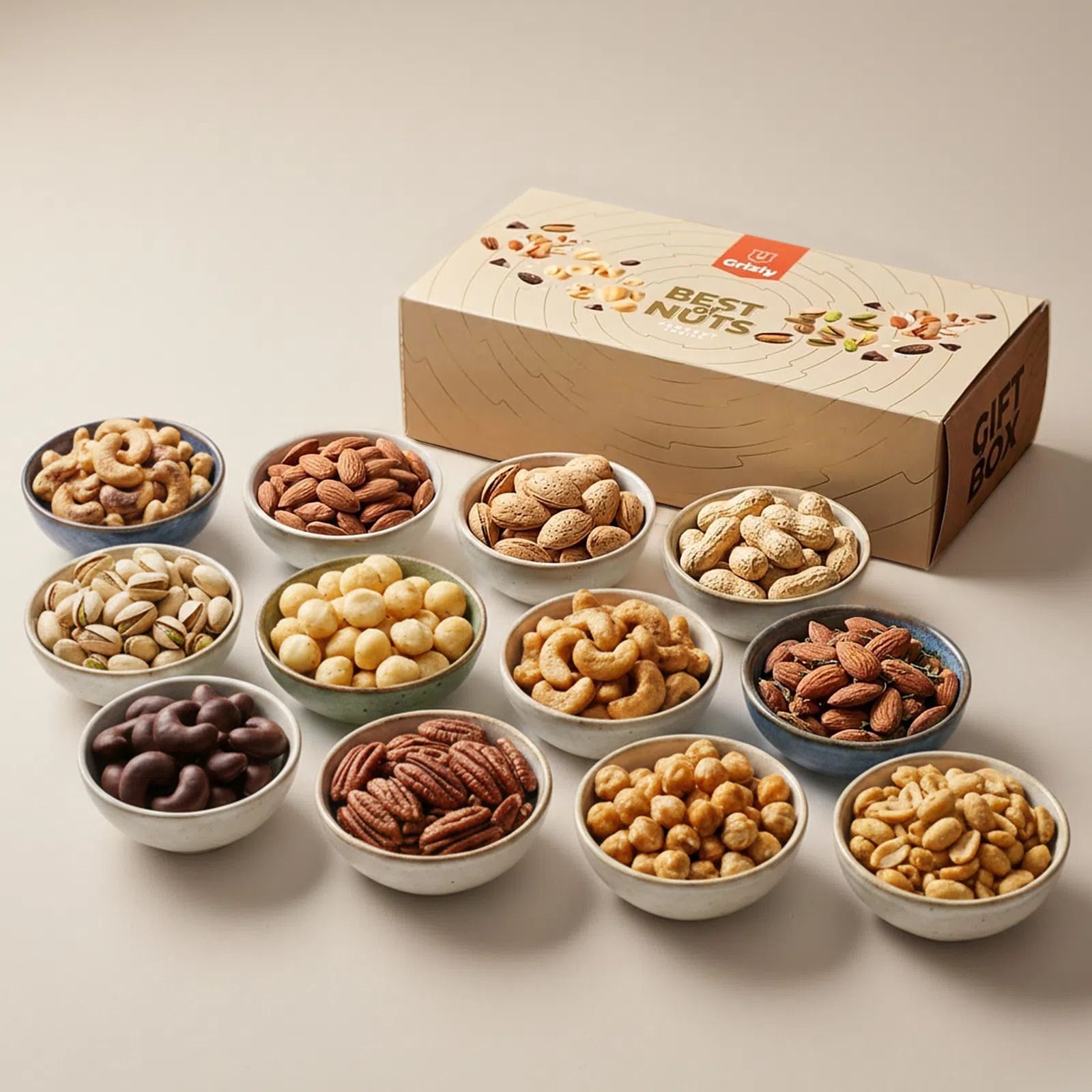 Grizly Dárkový box Best of Nuts 480 g