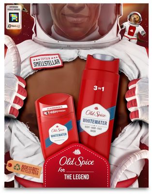 Old Spice Astronaut dárková sada s tuhým deodorantem a sprchovým gelem Whitewater