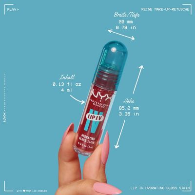 NYX Professional Makeup Lip IV Hydrating Gloss Stain, 03 Splash N Spice 5 ml