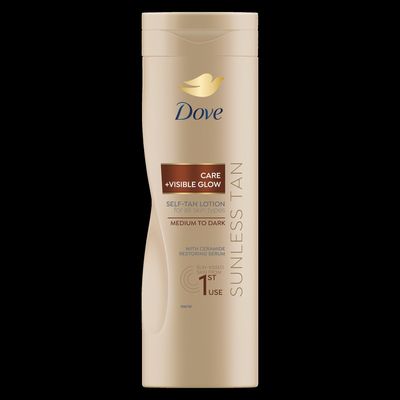Dove Care&Glow samoopalovací mléko Dark 400 ml