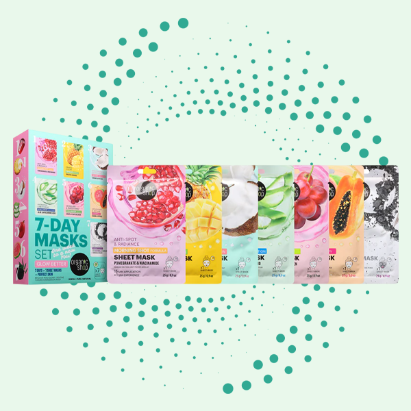 Organic Shop 7-Day Masks set Glow Better - pro všechny typy pleti