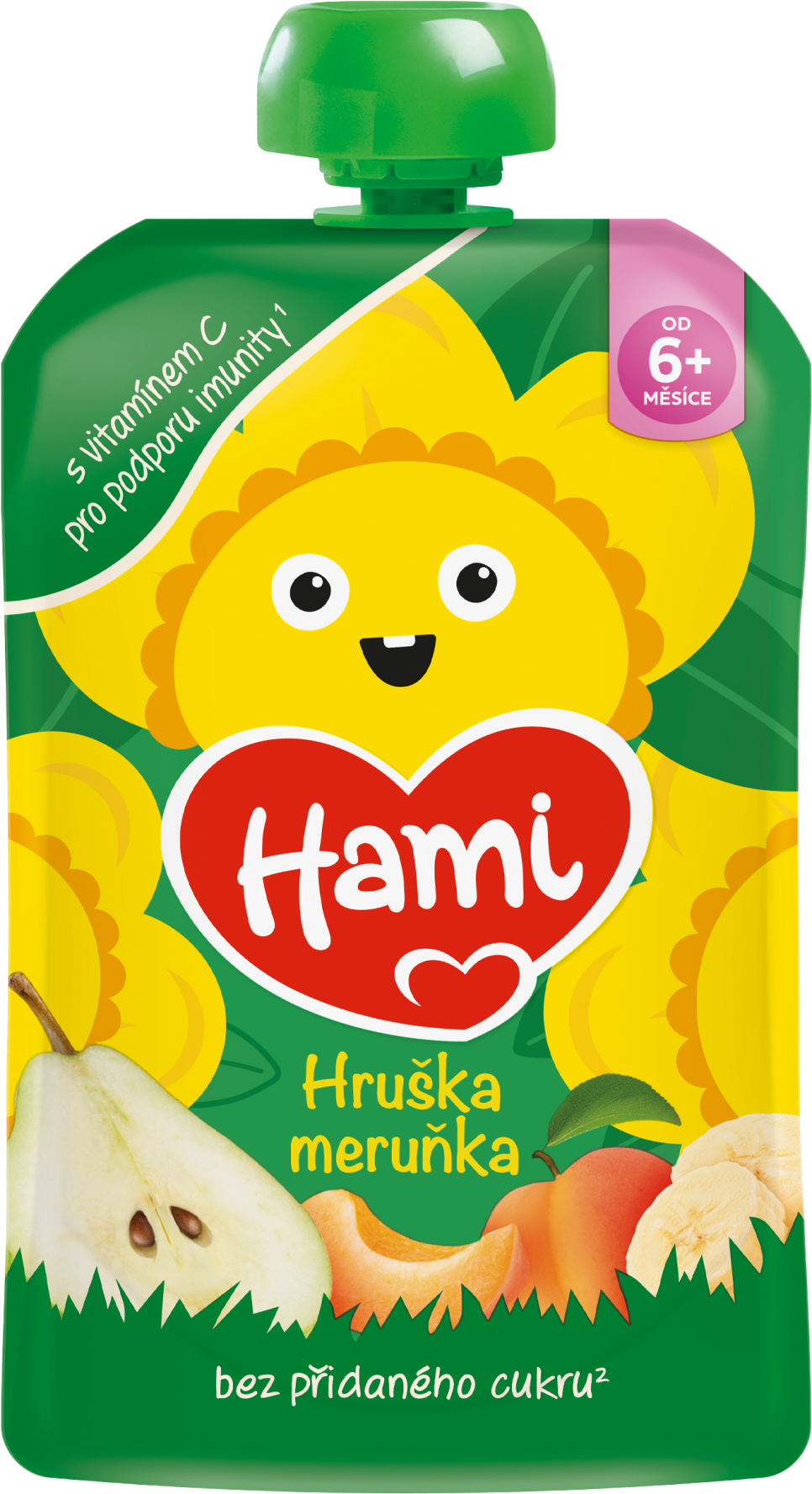 Hami příkrm kapsička Jablko, hruška, banán a meruňka 100 g
