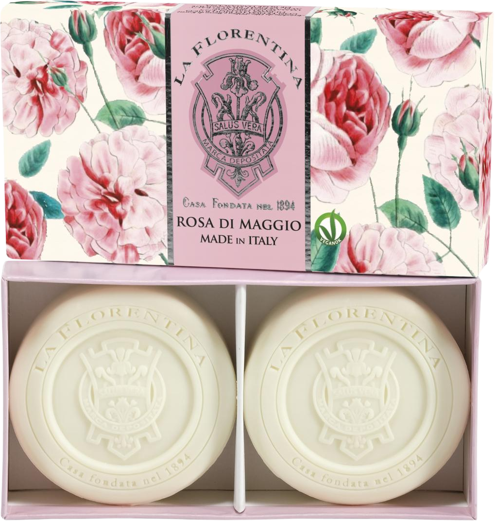 La Florentina Kazeta mýdel Rosa di Maggio 2 x 115 g