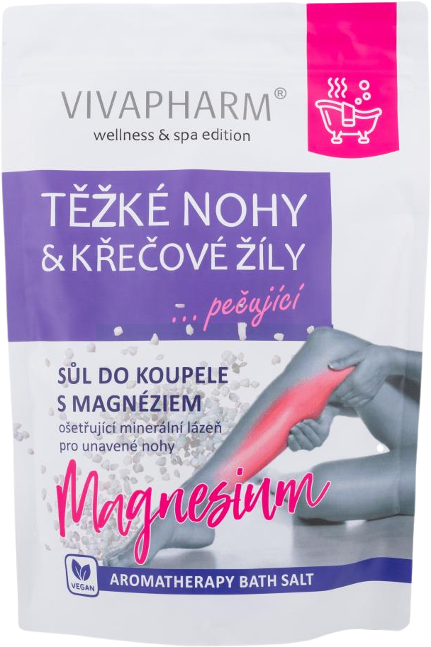 VivaPharm Sůl do koupele Těžké nohy a křečové žíly 1000 g