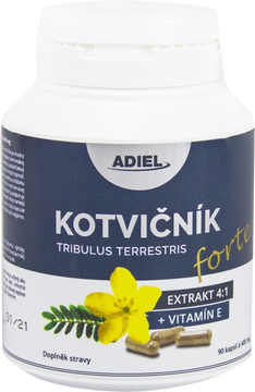 Adiel Kotvičník zemní FORTE s vitamínem E 90 kapslí