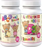 Clinical ABCD Multi Gummies + Vitamin D3 400 I.U. Gummies 2 x 60 ks