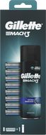 Gillette Mach3 náhradní hlavice 8ks + Mach3 Sensitive gel 200ml