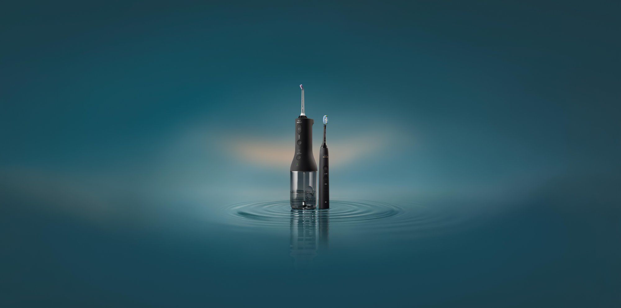 Philips Sonicare DiamondClean Black 9000 + Power Flosser Black HX3886/43