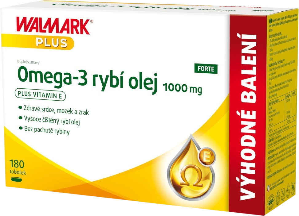Walmark Omega-3 rybí olej 1000 mg 180 tobolek