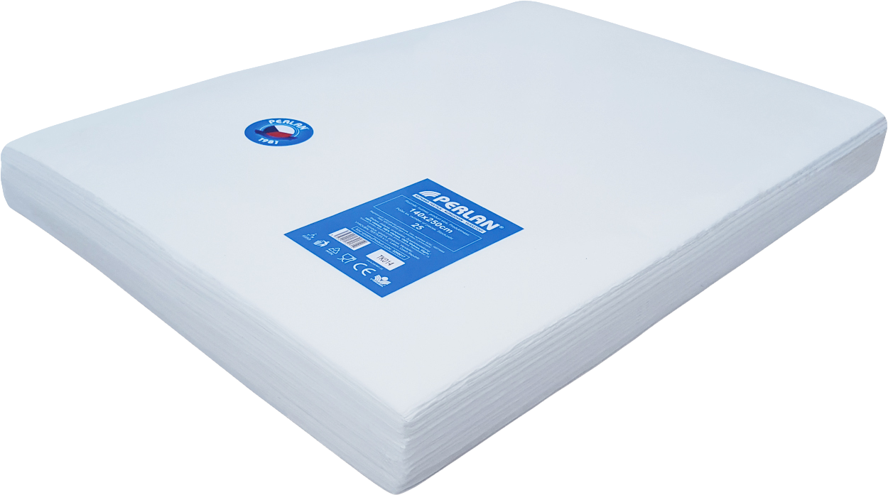 Perlan netkaná textilie 45g prostěradlo 1,40x2,50 m 25 ks