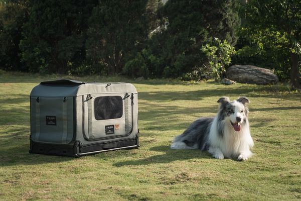FIKAGO Skládací kennel přepravka Queen S Grey