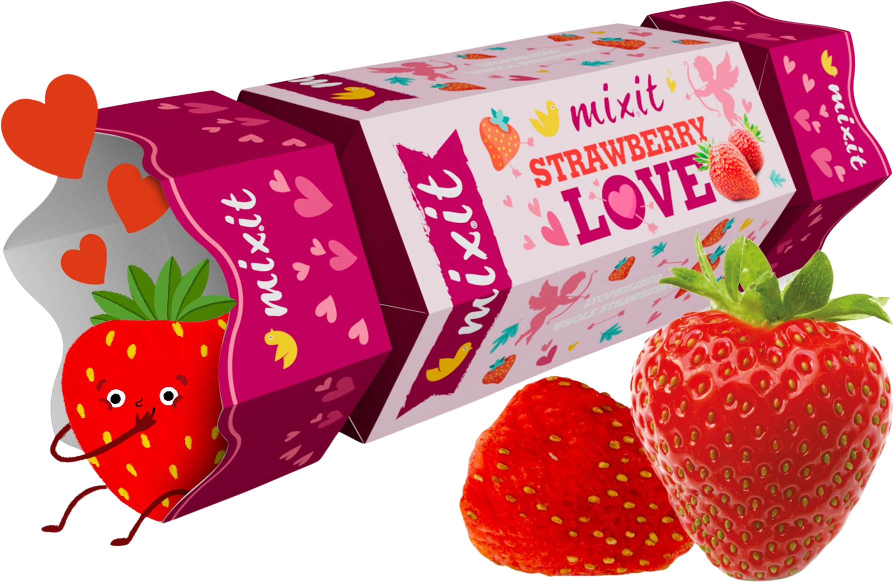Mixit Bonbón – celé křupavé jahody 35 g