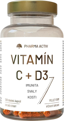 Pharma Activ Vitamín C + D3, 120 tobolek