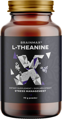 BrainMax L-Theanine, L-theanin v prášku 90 g