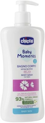 Chicco Šampon na tělo s dávkovačem Baby Moments Relax 93% přírodních složek 500 ml