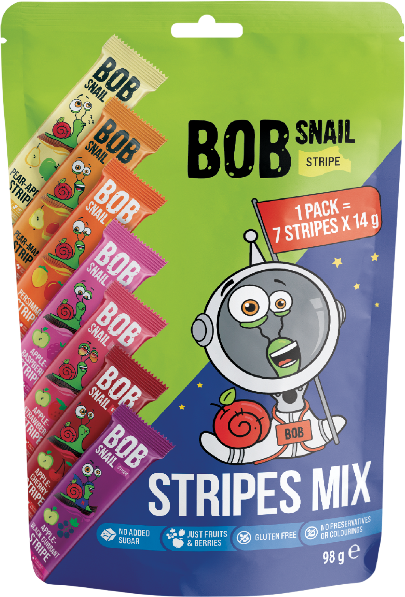 Šnek BOB Ovocné plátky mix 7 x 14 g