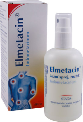 Elmetacin dermální sprej roztok 1% 100 ml