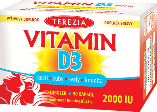Terezia Vitamín D3 2000 IU 90 tobolek
