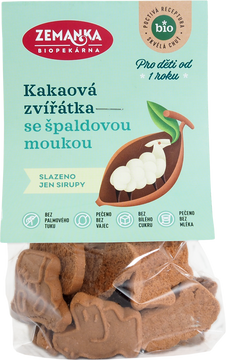 Zemanka Špaldová kakaová bio zvířátka 100 g