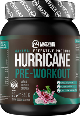 Maxxwin Hurricane pre-workout višeň 540 g