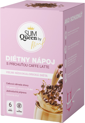 SLIM Queen Dietní nápoj, caffe latte 12 x 32 g