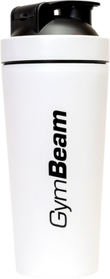 GymBeam Šejkr Steel White 1 ks