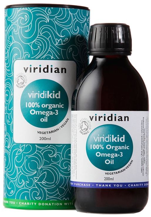 Viridian Viridikid Omega 3 Oil Organic (Bio Omega 3 olej pro děti) 200 ml