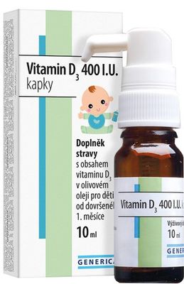Generica Vitamin D3 400 I.U. kapky 10 ml
