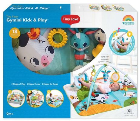 Tiny Love Hrací deka s hrazdou Gymini Kick & Play Farm