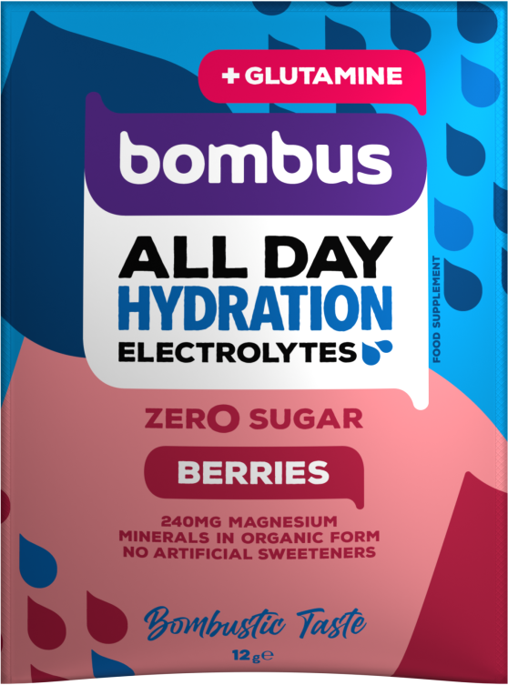 Bombus All day hydration drink glutamin Berries 12 g