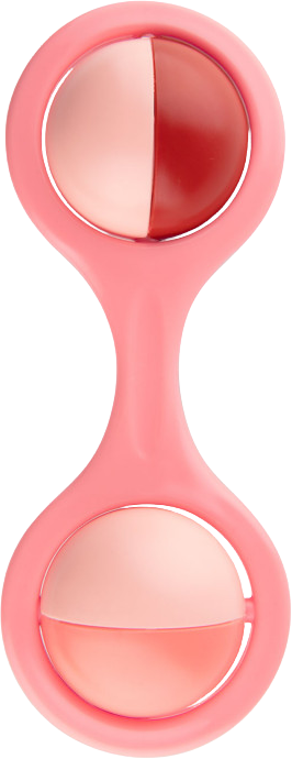 Canpol babies Chrastítko činka s rotujícími prvky růžová