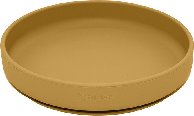 Petite&Mars Set jídelní silikonový TAKE&MATCH talíř + miska Intense Ochre 6m+ 2 ks